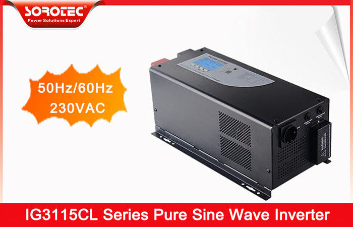 Black Hybrid Solar Inverter with Battery Type 6000W Pure Sine Wave 50Hz / 60Hz